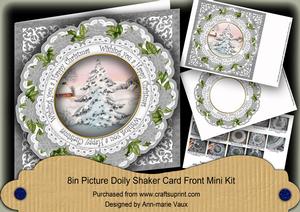 Snow Tree Wu Happy Christmas 8in Doily Shaker Cf Mini Kit