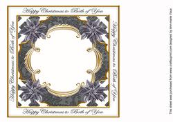 Black Poinsettia Both of You Lattice 8in Insert Panel