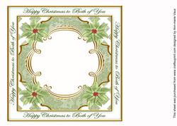 Olive Poinsettia Both of You Lattice 8in Insert Panel