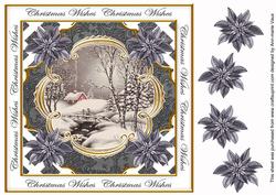 Black Wwalk Christmas Wishes Lattice Corner 8in Topper
