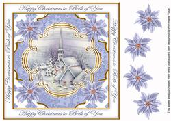 Blue Church Both of You Lattice Corner 8in Topper