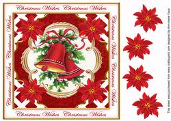 Christmas Bells Christmas Wishes Lattice Corner 8in Topper