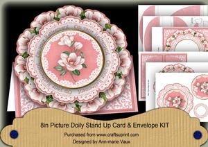 Pink Magnolia Your Retirement 3D Picture Doily C & E Kit