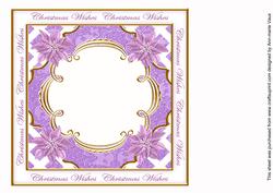 Lilac Poinsettia Christmas Wishes Lattice 8in Insert Panel