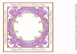 Lilac Poinsettia Both of You Lattice 8in Insert Panel