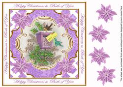 Lilac Postbox Both of You Lattice Corner 8in Topper
