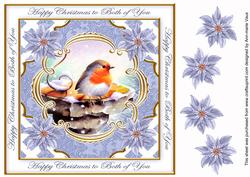 Blue Robin Both of You Lattice Corner 8in Topper