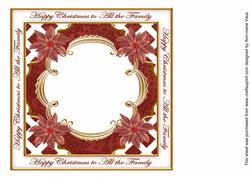 Plum Poinsettia All the Family Lattice 8in Insert Panel