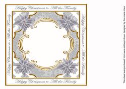Silver Poinsettia All the Family Lattice 8in Insert Panel
