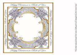 Silver Poinsettia Both of You Lattice 8in Insert Panel