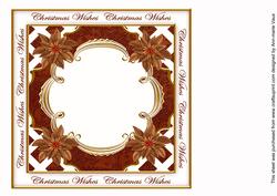 Vtea Poinsettia Christmas Wishes Lattice 8in Insert Panel