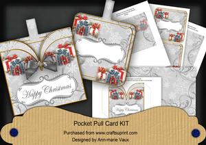 Silver Gifts Happy Christmas Pocket Pull Card Kit
