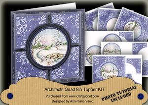 Snow Scene1 Blue Architects Quad 8in Cf Kit