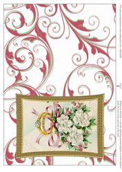Wedding Rings Curved Gold Frame Card