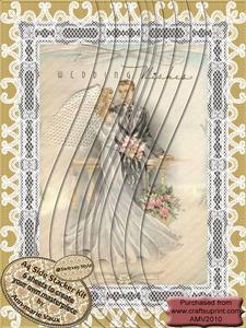 Lace Wedding Couple A4 Swirvey Side Stacker Kit