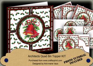 Christmas Bells Red Architects Quad 8in Cf Kit