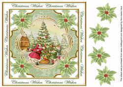 Decorate Tree Christmas Wishes Lattice Corner 8in Topper
