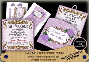 Wife Treat Breakfast in Bed Christmas Gift Pocket Mini Kit