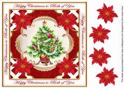 Elegant Red Tree Both of You Lattice Corner 8in Topper