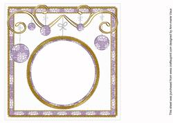 Lilac Diddy Flakes Christmas Bauble 8in Insert Panel