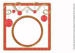 Red Trees Christmas Bauble 8in Insert Panel