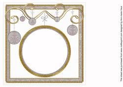 Silver Trees Christmas Bauble 8in Insert Panel