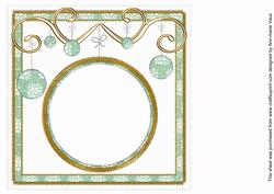 Green Diddy Flakes Christmas Bauble 8in Insert Panel