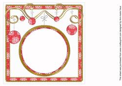 Red Diddy Flakes Christmas Bauble 8in Insert Panel