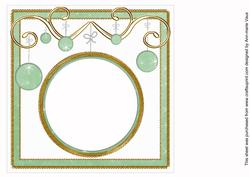 Green Star Twinkles Christmas Bauble 8in Insert Panel