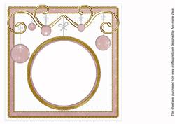 Pink Star Twinkles Christmas Bauble 8in Insert Panel