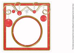 Red Star Twinkles Christmas Bauble 8in Insert Panel