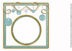 Teal Star Twinkles Christmas Bauble 8in Insert Panel