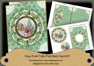 Decorate Tree Doily Faux Fold Back Card Mini Kit