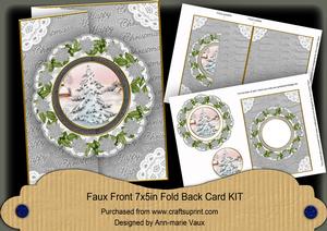 Snowtree Silver Doily Faux Fold Back Card Mini Kit