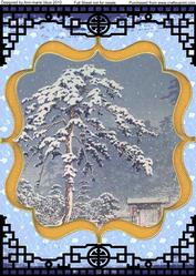 Oriental Snow Tree A4 Card Topper