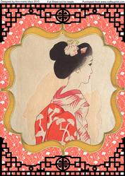 Oriental Beauty A4 Sheet Card Topper