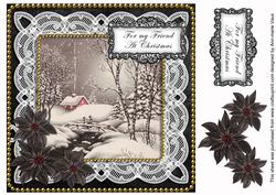 Winter Walk My Friend at Christmas 8in Sentiment Topper