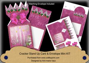 Cerise Candle Trio Cracker Card & Envelope Mini Kit