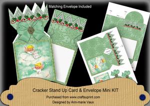 Playing Angels Cracker Card & Envelope Mini Kit