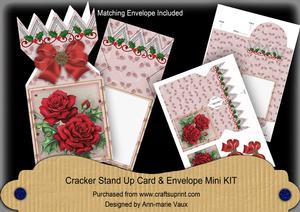 Red Roses Cracker Card & Envelope Mini Kit