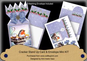 Blue Robin Cracker Card & Envelope Mini Kit