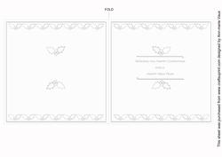 Holly Silver Happy Christmas Hny 5-5in Folded Insert