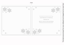 Snowflake Friends at Christmas 5-5in Folded Insert