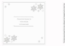 Snowflake Our House to Yours 8in Insert Panel