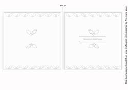 Holly Silver Seasons Greetings 5-5in Folded Insert