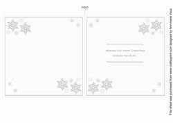 Snowflakes Silver Across the Miles 5-5in Folded Insert