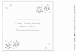 Snowflakes Silver Across the Miles 8in Insert Panel