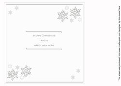 Snowflakes Silver Happy Christmas 8in Insert Panel