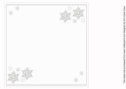 Snowflakes Silver Plain 8in Insert Panel
