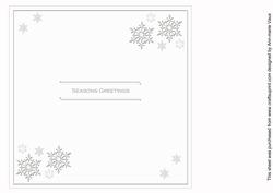 Snowflakes Silver Seasons Greetings 8in Insert Panel